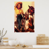 Vintag Cowgirl Poster (Küche)
