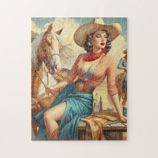 Vintag Cowgirl Puzzle (Vertikal)