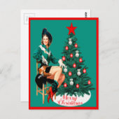 Vintag Cowgirl Red Boots W/Tree PC Postkarte (Vorne/Hinten)