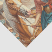 Vintag Cowgirl Seidenpapier (Ausschnitt)