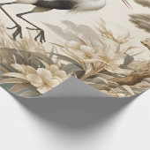 Vintag Cranes Crane Birds Wallpaper Geschenkpapier (Ecke)