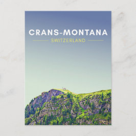 Vintag Crans-Montana Schweiz Reisen Postkarte