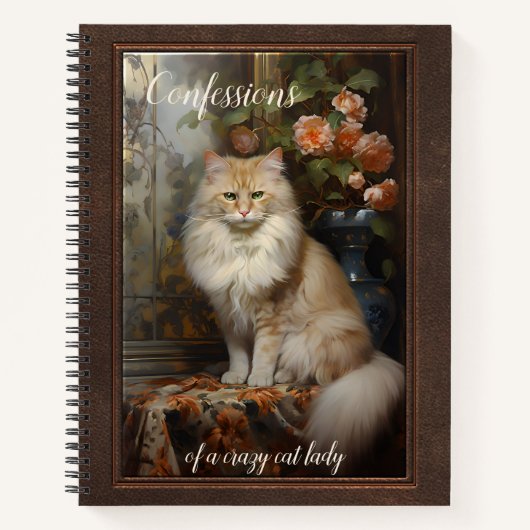 Vintag Crazy Cat Lady Diary Notizblock (Vorderseite)
