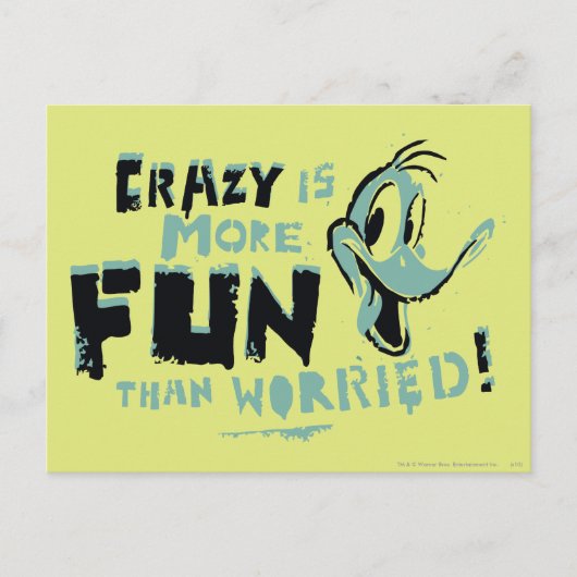 Vintag Crazy DAFFY DUCK™ Postkarte (Vorderseite)