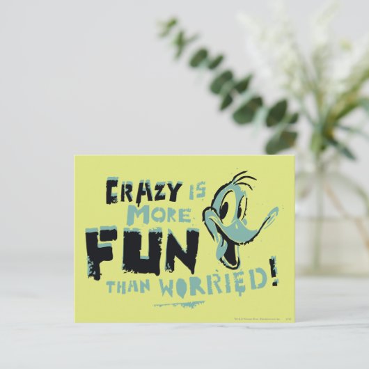 Vintag Crazy DAFFY DUCK™ Postkarte (Stehend Vorderseite)