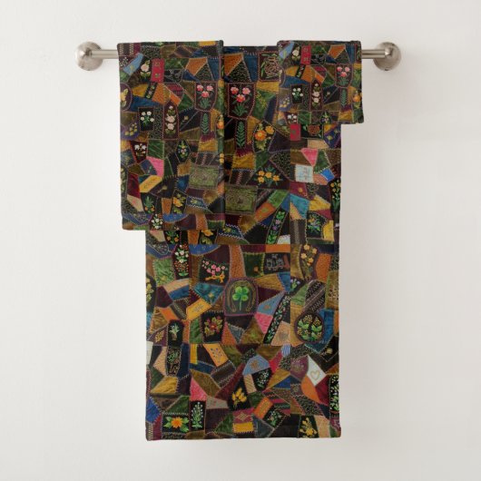 Vintag Crazy Quilt Badhandtuch Set (Insitu)