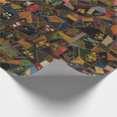 Vintag Crazy Quilt Geschenkpapier (Ecke)