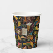 Vintag Crazy Quilt Pappbecher (Rückseite)
