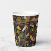 Vintag Crazy Quilt Pappbecher (Rechts)