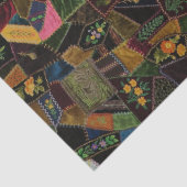Vintag Crazy Quilt Seidenpapier (Detail)