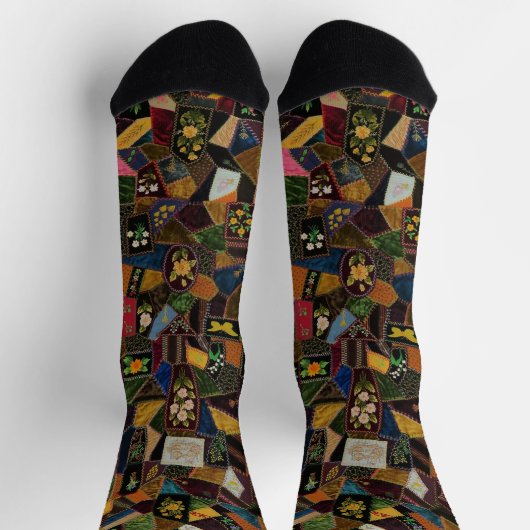 Vintag Crazy Quilt Socken (Oben)