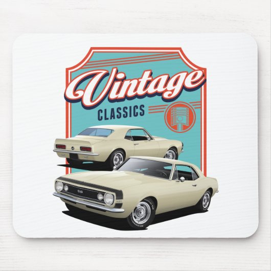 Vintag Cream Camaro Mousepad (Vorne)