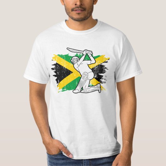 Vintag Cricket Jamaica Jamaica Pride T-Shirt (Vorderseite)