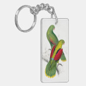 Vintag Crimson Winged Parakeet Schlüsselanhänger (Vorderseite links)