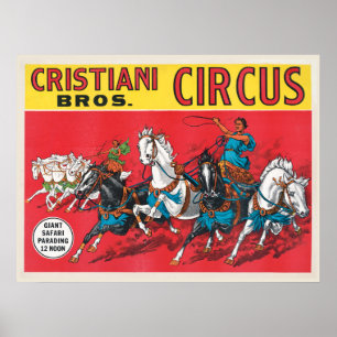 Vintag Cristiani Brothers Circus Poster