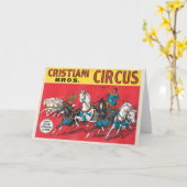 Vintag Cristiani Brothers Circus Poster Karte (Gelbe Blume)