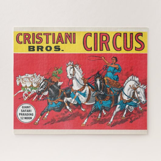 Vintag Cristiani Brothers Circus Poster Puzzle (Horizontal)