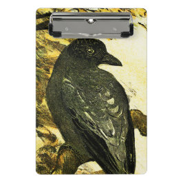 Vintag Crow auf einem Zweig Theo van Hoytema Mini Klemmbrett