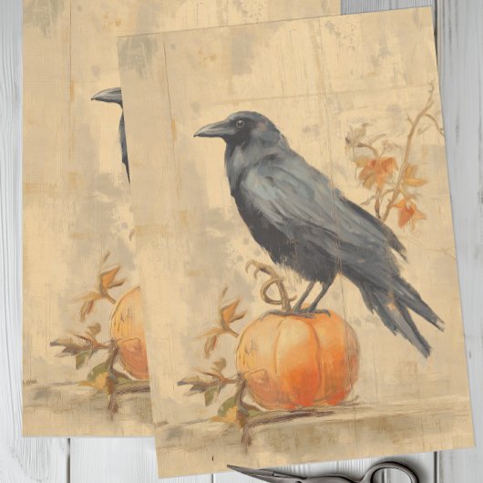 Vintag Crow Halloween Seidenpapier