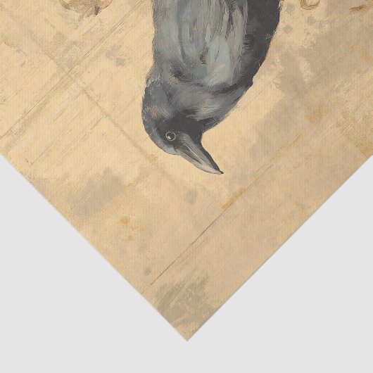Vintag Crow Halloween Seidenpapier (Ausschnitt)
