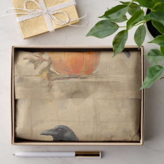 Vintag Crow Halloween Seidenpapier (Geschenk)