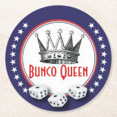 Vintag Crown Bunco Queen Untersetzer (Vorderseite)