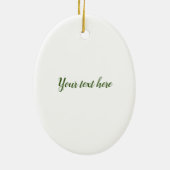 Vintag Crown Green Bird & Holly Keramik Ornament (Hinten)