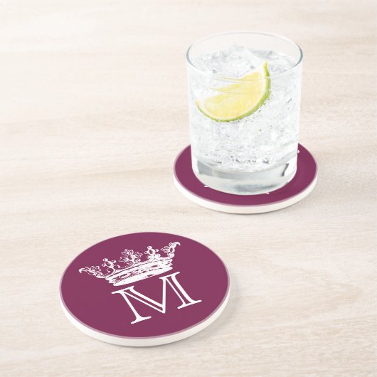 Vintag Crown Monogram Untersetzer (Seite)