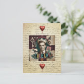 Vintag Crowned Gentleman "True Love" Postkarte (Stehend Vorderseite)