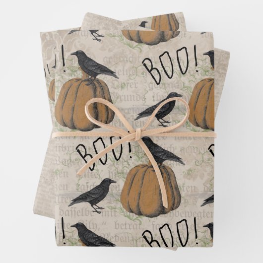 Vintag Crows Ephemera Geschenkpapier Set (Beispiel)