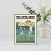 Vintag Cruden Bay Schottland Postkarte (Stehend Vorderseite)