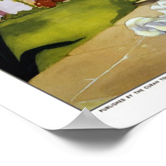 Vintag Cuba Dancer Travel Poster (Ecke)