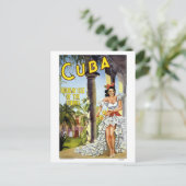 Vintag Cuba Dancer Travel Postkarte (Stehend Vorderseite)