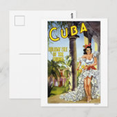 Vintag Cuba Dancer Travel Postkarte (Vorne/Hinten)
