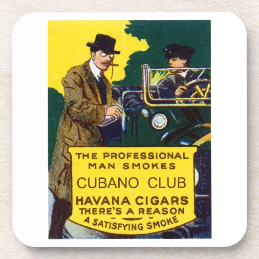 Vintag Cubano Club Cigars Untersetzer (Vorderseite)