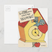 Vintag Cuckoo Valentine Feiertagspostkarte (Vorne/Hinten)