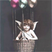 Vintag Cupid Aufkleber (Vorderseite)