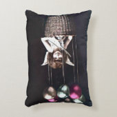 Vintag Cupid Dekokissen (Vorderseite(Vertikal))