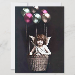 Vintag Cupid Feiertagskarte
