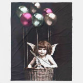 Vintag Cupid Fleecedecke (Vorderseite)
