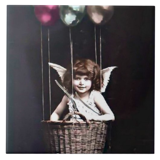 Vintag Cupid Fliese (Vorderseite)