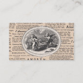 Vintag Cupid in der Liebe Romantische Hochzeitsges Visitenkarte (Rückseite)