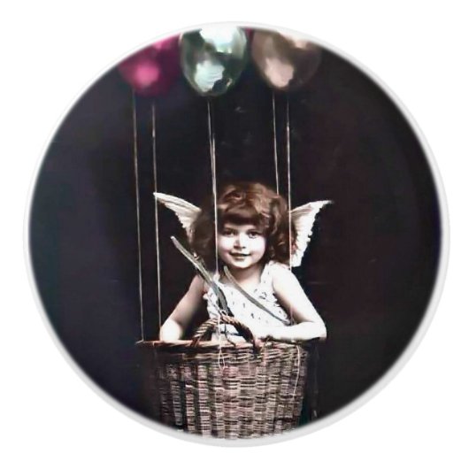 Vintag Cupid Keramikknauf (Vorderseite)