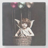 Vintag Cupid Steinuntersetzer (Vorderseite)