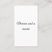 Vintag Cupid Visitenkarte (Rückseite)