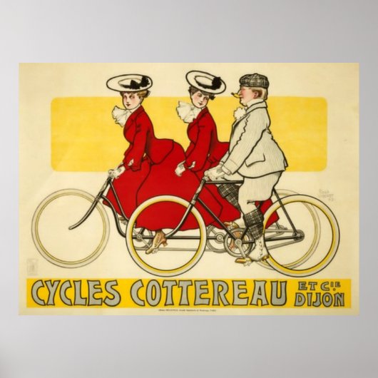 Vintag Cycles Cottereau von René Vincent Poster (Vorne)