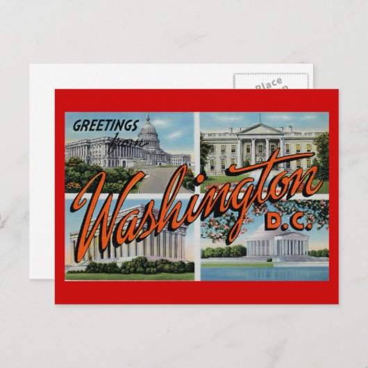 Vintag D.C. Postkarte (Vorne/Hinten)