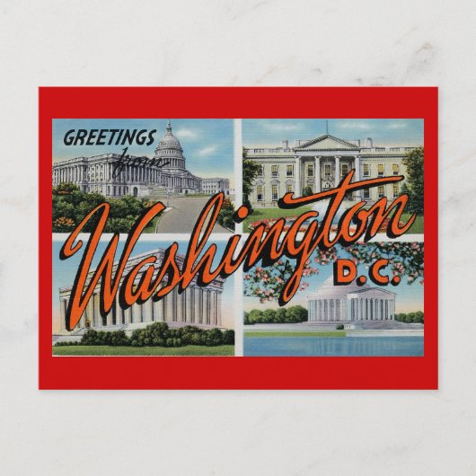Vintag D.C. Postkarte (Vorderseite)
