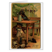 Vintag - Dackel-trinkende Freunde, (Vorne)