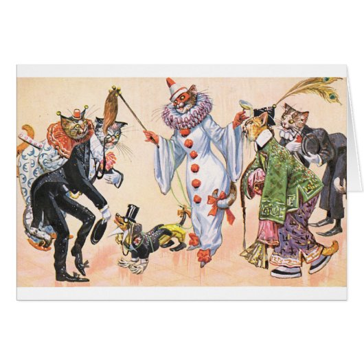 Vintag - Dackel zerschmettert ein Katzen-Party, (Vorderseite (Horizontal))